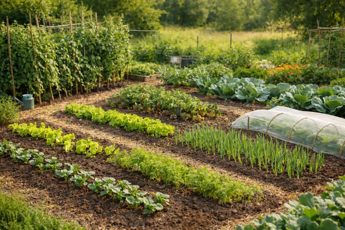 planning potager organisé mois par mois avec plantations et semis au fil des saisons