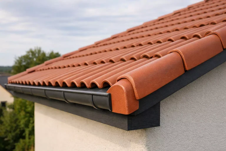 tuile de rive installée sur le bord d’une toiture assurant la protection et la finition latérale du toit