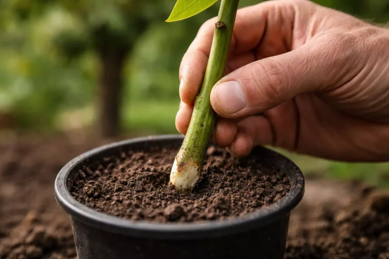 Bouturer un noyer en prélevant une branche saine dans un jardin