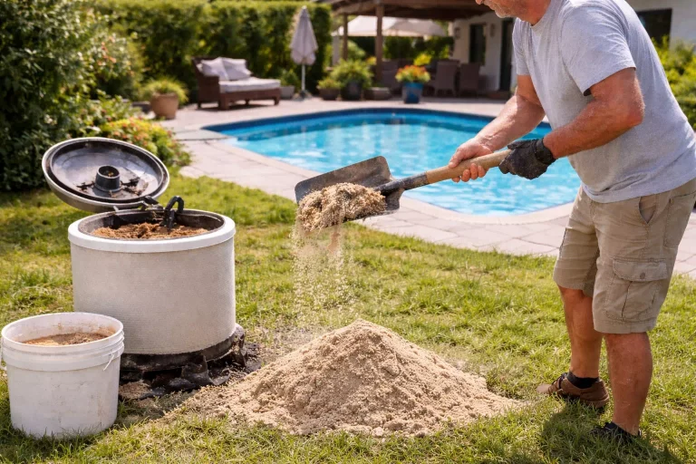 que faire du sable du filtre de piscine utilisé lors du changement du sable de filtration